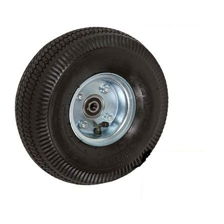 Casterhq 10"x3-1/2", 2-1/4" HUB Length, Offset HUB, Pneumatic Wheel (AIR CB-FP410O
